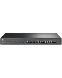 TP-Link ER8411 Omada VPN Router with 10G Ports, 1× 10G SFP+ WAN Port,1× 10G SFP+ WAN/LAN Port,1× Gigabit SFP WAN/LAN Port, 8× Gigabit RJ45 WAN/LAN Ports, 2× USB3.0 port,Integration with Omada SDN Controller,Dual Power Supply,Load Balance,Link Backup