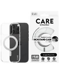 CARE by PanzerGlass Feature Case Transparent w. Silver Kickstand & MagSafe iPhone 16 Pro