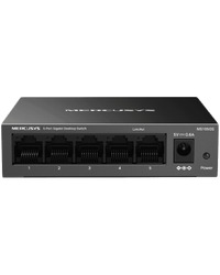 Mercusys MS105GS 5-Port Gigabit Desktop Switch, 5× Gigabit Ports, Desktop Steel Case, Wall Mounting, Plug and Play, Power Saving, Compact design, Green Ethernet technology, Silent