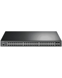 TP-Link SG3452P Omada 52-Port Gigabit L2+ Managed Switch with 48-Port PoE+, 48×Gigabit 802.3af/at PoE+ ports and 4×Gigabit SFP slots, 384 W total PoE budget,SDN, Omada app, Static Routing,VLAN,ACL,QoS, IGMP Snooping, ERPS, Zero-Touch Provisioning