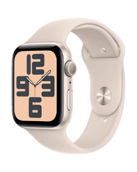Apple Watch SE2 v2 GPS 44mm Starlight Alu Case w Starlight Sport Band - S/M