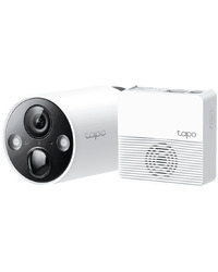 TP-Link Tapo C420S1 Smart Wire-Free Security Camera, 1 Camera System,1xTapo C420, 1xTapo H200, 2K QHD (2560x1440), 2.4 GHz, 5200mAh detachable lithium-ion battery, 180 days battery life, Smart Detection and Notifications (motion, people, pets