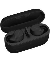 JABRA EVOLVE2 Buds MS, Cradle USB-A MS, Link 380 BT adapter USB-A MS, 30  cm USB-C to USB-A cable, Ear gels, wireless charging pad, warranty