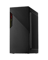 Inter-Tech PC Case ATX A-303 Slant Midi Tower Black, No PSU, RGB