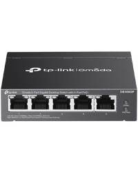 Omada 5-Port Gigabit Desktop Switch with  4-Port PoE+  PORT: 4× Gigabit PoE+ Ports, 1× Gigabit Non-PoE Port SPEC: 802.3af/at, 65 W PoE Power, Desktop Steel Case FEATURE: Plug and Play