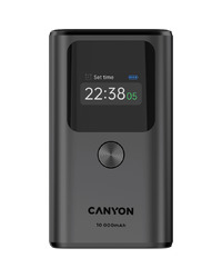 CANYON power bank OnPower 130 TFT 10000 mAh PD30W Dark Grey
