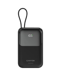CANYON power bank OnPower 101 built-in cable 10000 mAh PD22.5W Black