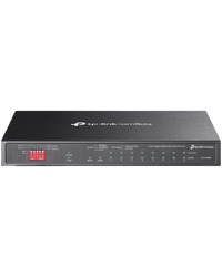 Omada 10-Port Gigabit Desktop Switch with 8-Port PoE+ 8× Gigabit PoE+ Ports, 2x Gigabit Non-PoE Ports, 1× Combo Gigabit SFP Slot 802.3at/af, 123 W PoE Power,  Desktop Steel Case Extend Mode for 250m PoE Transmitting, Priority Mode for Port1-2,
