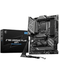 MSI Z790 GAMING PLUS WIFI Motherboard ATX - Supports Intel Core 12/13/14th Gen Processors, LGA 1700, DDR5 Boost (7200+MHz/OC), 3 x PCIe 4.0 x16, 2 x PCIe 3.0 x1, 3 x M.2 Gen4, 2.5Gbps LAN, Wi-Fi 6E