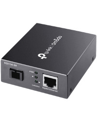 TP-Link TL-FC311A-20 Gigabit WDM Media Converter 10/100/1000 Mbps RJ45 to 1000 Mbps Single-mode SC WDM Bi-Directional Fiber Converter, 1× Gigabit SC Port, 1× Gigabit RJ45 Port (Auto MDI/MDIX), Full-duplex, Tx:1550 nm, Rx:1310 nm, Up to 20 km