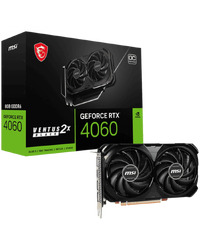 MSI Video Card NVidia RTX 4060 VENTUS 2X BLACK 8G OC (8GB GDDR6/128bit, PCI-E 4.0 x8, 1x8 pin, Retail)