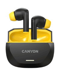 CANYON headset HEXAGON 7 TWS ANC+ENC Wireless Charge Black Yellow
