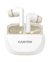 CANYON headset HEXAGON 7 TWS ANC+ENC Wireless Charge White Beige