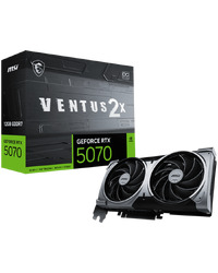 MSI Video Card Nvidia GeForce RTX 5070 12G VENTUS 2X OC (12GB GDDR7/192bit, PCI-E Gen5, 3x DP 2.1, 1x HDMI 2.1, 1x 16-pin Power Connector, Retail)