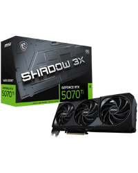 MSI Video Card Nvidia GeForce RTX 5070 TI 16G SHADOW 3X OC (16GB GDDR7/256bit, PCI-E Gen5, 3x DP 2.1, 1x HDMI 2.1, 1x 16-pin Power Connector, Retail)