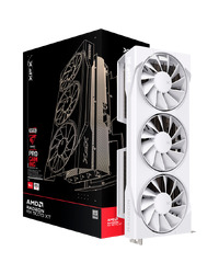 XFX Swift AMD Radeon RX 9070XT White Triple fan Gaming Edition with 16GB GDDR6 HDMI 3xDP, AMD RDNA 4