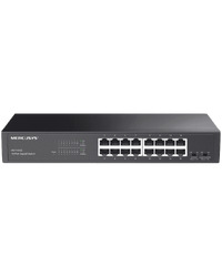 Mercusys MS116GS 16-Port Gigabit Desktop/Rackmount Switch, 16x10/100/1000 Mbps Auto-Negotiation RJ45 port supporting Auto-MDI/MDIX, Isolation Mode, Loop Prevention, Durable Metal Casing, Plug and Play