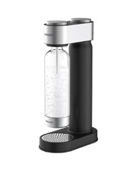 PHILIPS GoZero sparkling water maker ADD4902BK/10, manual, steel trim, 1 L bottle, black