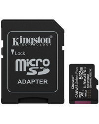 Kingston 512GB microSDXC Canvas Select Plus Gen3 150MB/s A1 Card + Adapter