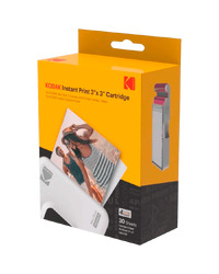 Kodak ICRG-330 4PASS 3 x 3 Inch (7.6 x 7.6 cm) Paper and Color Ribbon Integrated Cartridge, Compatible with Mini 3 Square, Mini 3 Square Retro, Mini Shot 3 Square, Mini Shot 3 Square Retro 3 Pack