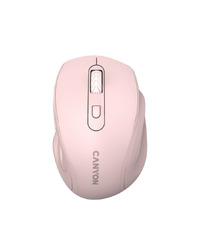 Canyon 6 buttons wireless 2.4Ghz mouse, MX8650A Sensor, DPI up to 1600,Injection case, 3 M life times left and right switches, 2xAAA battery, ABS material. Size: 105x71x40mm, Weight: 59g, Pink
