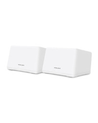 Mercusys Halo H47BE (2-Pack) BE9300 Whole Home Mesh Wi-Fi 7 System, 688 Mbps at 2.4 GHz + 2880 Mbps at 5 GHz + 5760 Mbps at 6 GHz, Internal Antennas, 3x 2.5 Gbps Port (WAN/LAN auto-sensing), MLO, 4096-QAM, OFDMA, EHT160 on 5GHz, EHT320 on 6GHz