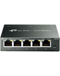 Omada 5-Port Gigabit Easy Managed Switch 5× Gigabit RJ45 Ports Desktop Steel Case Integration with Omada SDN Controller, Flow Control, Loopback Detection, Port Isolation, Port Mirroring, LAG, VLAN, IGMP Snooping, QoS, Storm Control
