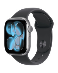 Apple Watch Series 11 GPS 42mm Space Grey Aluminium Case with Black Sport Band - M/L,Model A3331