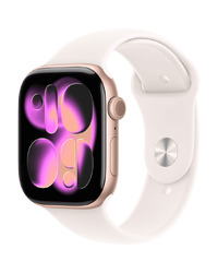 Apple Watch Series 11 GPS 46mm Rose Gold Aluminium Case with Light Blush Sport Band - S/M,Model A3333