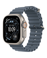 Apple Watch Ultra 3 Cellular 49mm Natural Titanium Case with Anchor Blue Ocean Band