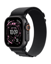 Apple Watch Ultra 3 Cellular 49mm Black Titanium Case with Black Alpine Loop - Large
