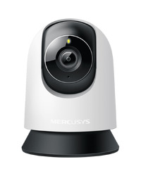 Mercusys MC210 Pan/Tilt Home Security Wi-Fi Camera, 2K (2304x1296), 2.4 GHz, Horizontal 360, Pan/Tilt, Smart Detection and Notifications (motion, person, baby crying), Motion Tracking,  Remote Control, Two-Way Audio, microSD Card (Up to 512 GB)