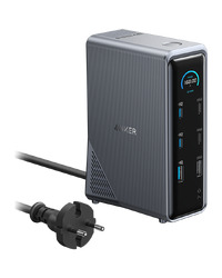 Anker Prime Charging Docking Station (14-in-1, Dual Display, 160W, 1Gbps Ethernet, 1x USB-A 10Gbps, 3x USB-A 480Mbs,1x USB-A 12W, 2x USB-C 10Gpbs, 2x USB-C 100W Charging, 1x USB-C Upstream Port, 2x HDMI 2.0 4K@60Hz, 1x 3.5mm Audio,)