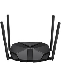 Mercusys MR85X AX3000 Dual-Band Wi-Fi 6 Router, 574 Mbps at 2.4 GHz + 2402 Mbps at 5 GHz, 4x Fixed External Antennas, 3x Gigabit LAN Ports, 1x 2.5Gbps WAN Port, 1024-QAM, OFDMA, HE160, MERCUSYS APP, Router/Access Point Mode, Smart Connect