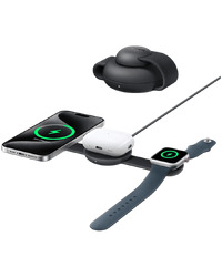 Anker MagGo Wireless Charging Station (3-in-1, Foldable Pad) Black