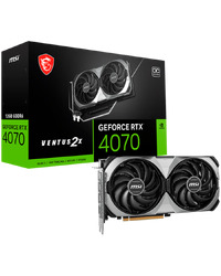 MSI Video Card Nvidia GeForce RTX 4070 VENTUS 2X E1 12G OC (12GB GDDR6X/192bit, PCI Express Gen 4, 3xDP, 1xHDMI, 1x 8-pin, Recommended PSU 650W)