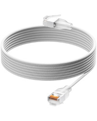 Ubiquiti UACC-Cable-Patch-EL-C6A-0.15M-W Ultra-thin braided patch cable, designed and optimized for 10 GbE networking Translucent booted RJ45 for optimal Etherlighting brightness