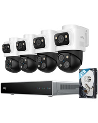 Anker, eufy NVR Security System S4 Max White 2TB, 4k Triple-Lens PTZ Camera