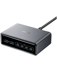 Anker Prime Charger (200W, 6 Ports, GaN) Silver