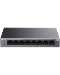 TP-Link LS108GP 8-Port Gigabit Desktop Switch with 8-Port PoE+, 8x Gigabit PoE+ Ports, 62 W PoE Power, Desktop Steel Case, Extend Mode for 250m PoE Transmitting, PoE Auto Recovery, Plug and Play