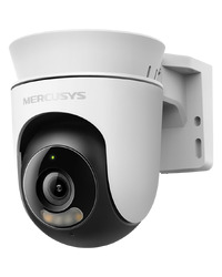 Mercusys MC510 Outdoor Pan/Tilt Security Wi-Fi Camera, 2K QHD, Smart Motion and Person Tracking, Color Night Vision, Local and Cloud Storage, supports up to 512GB microSD cards and cloud storage for secure, flexible video backup, IP65