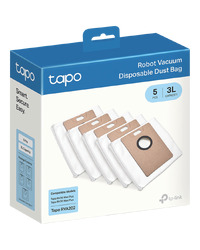Tapo RVA202 Robot Vacuum Disposable Dust Bag, 3L Disposable Dust Bag  x5, Suitable for Tapo RV30 Max Plus, Tapo RV20 Max Plus