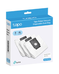 Compatible Models: Tapo RV30 Plus, Tapo RV10 PlusPackage Contents: 4L Disposable Dust Bag ×370 Days of Hands-Free Cleaning.Seals automatically when lifted. No allergens escape into the air.Easy to install. No tools required.