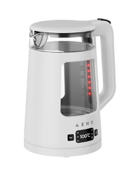 AENO Electric Kettle EK6: 1850-2200W, 2L, Strix, Square-shaped body, Transparent lid, High Resistant Glass, LED-Illumination, Auto Power Off, Dry tank Protection