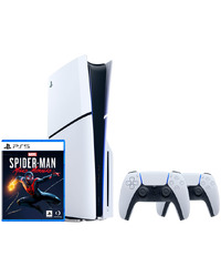PlayStation 5 Slim D chassis + PS5 Dualsense Wireless Controller + Marvel's Spider-Man: Miles Morales PS5