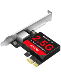 Mercusys MA310E 2.5 Gigabit PCIe Network Adapter, 2.5 Gbps, 1x PCI Express 2.1, 1x 2.5 Gbe RJ45,  Full-Height Bracket/Low-Profile Bracket, Wake-on-LAN, Energy-Efficient Ethernet (EEE), Flow Control