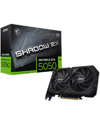 MSI Gaming RTX 5050 8G Shadow 2X OC Graphics Card (8GB GDDR6,128-bit, Extreme Performance: 2617 MHz, DisplayPort x3 2.1a, HDMI 2.1b, NVIDIA Blackwell Architecture) - BULK