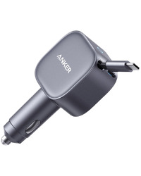 Anker Nano Car Charger (75W, USB-C Port, Built-In Retractable USB-C Cable)