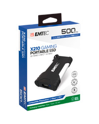 Emtec X210G Portable SSD 500GB, External Gaming SSD, USB-C 3.2 Gen2