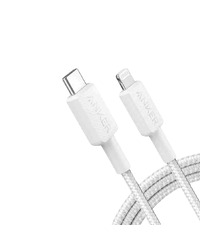 Anker 322 USB-C to Lightning Cable (3ft Braided) White